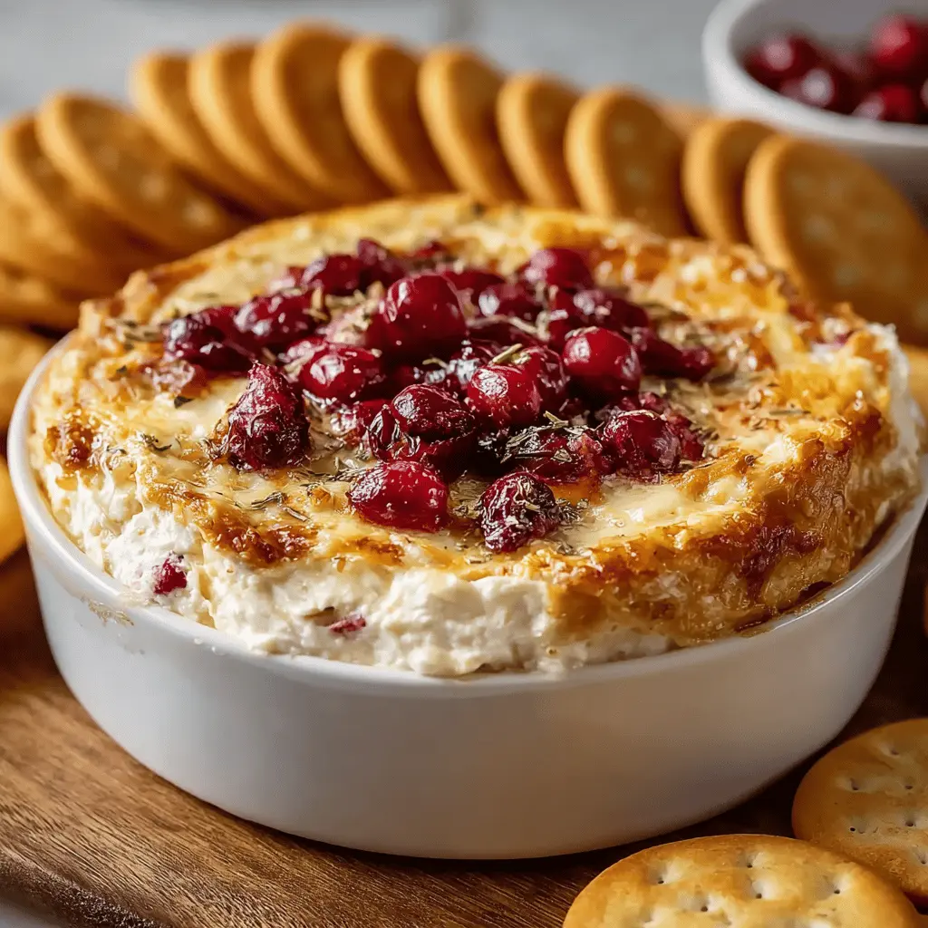 Baked Cranberry Cream Cheese Dip: Easy Recipe with a Golden Crust