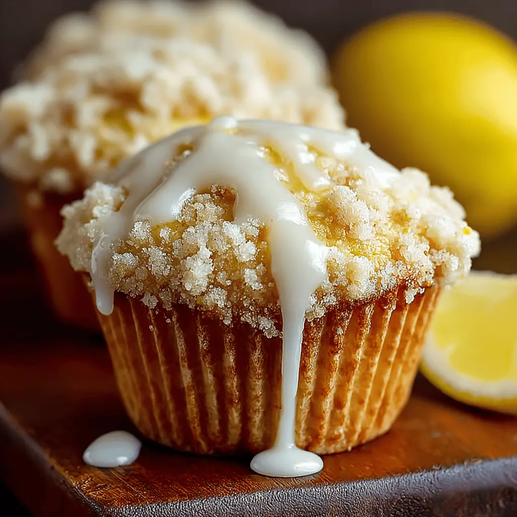 Lemon Crumb Muffins with Lemon Glaze are a must-try!