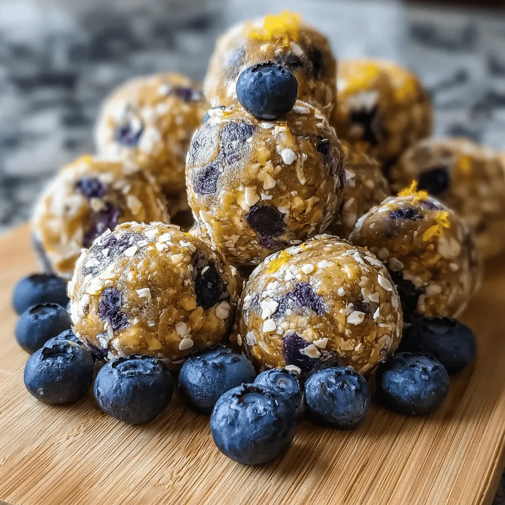 No-Bake Lemon Blueberry Protein Bites for Easy Guilt-Free Snacking