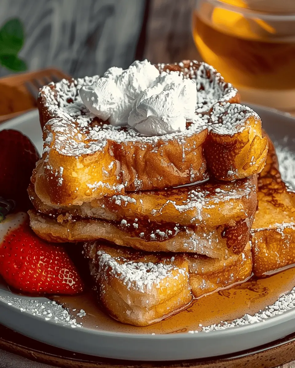 Churro French Toast Delight with Turkey Bacon and Fresh Berries