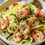 Lemon Garlic Shrimp Zucchini Noodle