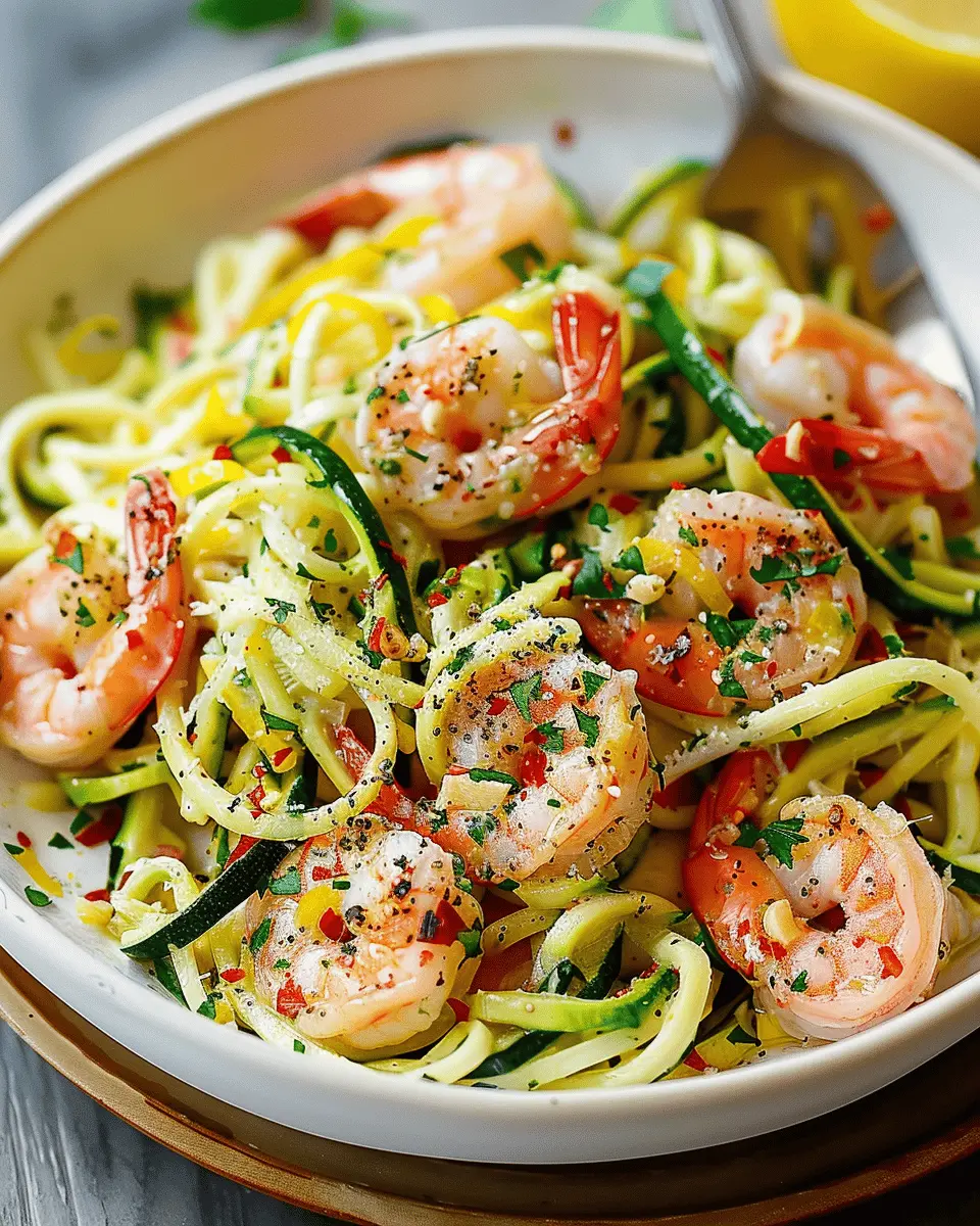 Lemon Garlic Shrimp Zucchini Noodle Delight for Easy Weeknight Dinners