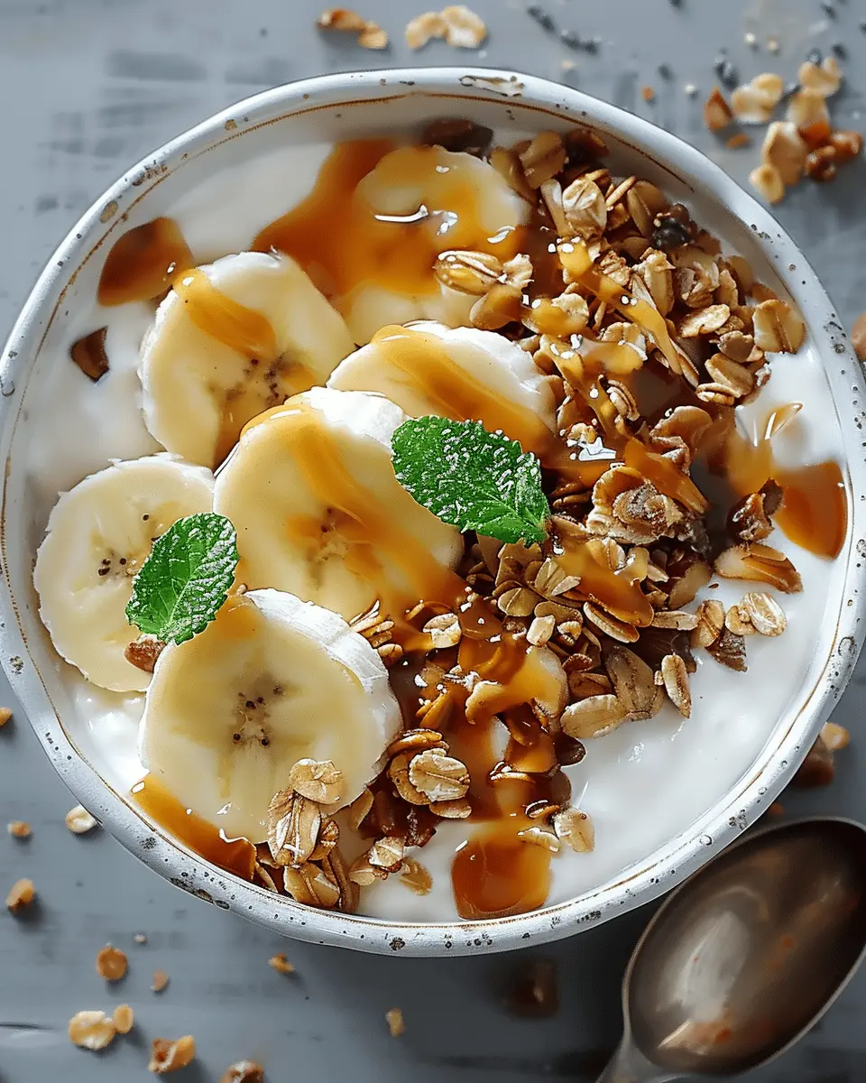 Salted Caramel Banana Yogurt Bowl: A Delightfully Indulgent Treat