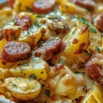 Cheesy Ranch Potatoes and Smoked Sausage