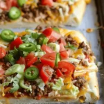 Easy Crescent Roll Taco Pizza