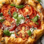 Easy Tomato Basil Galette with Goat Cheese
