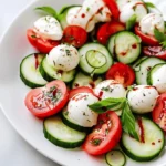 Fresh Cucumber Caprese Salad