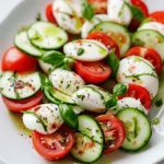 Fresh Cucumber Caprese Salad