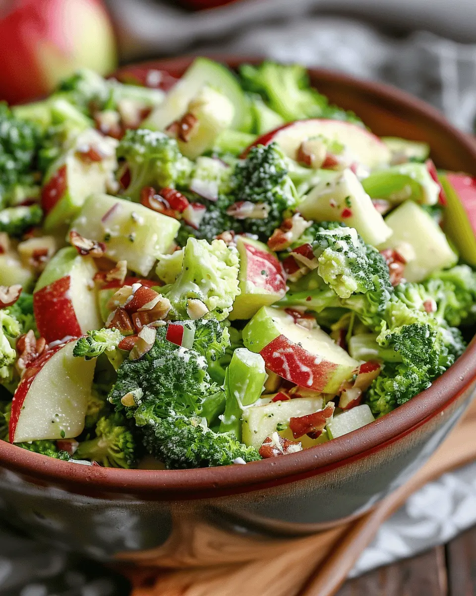 Honeycrisp Apple Broccoli Salad with Turkey Bacon Delight