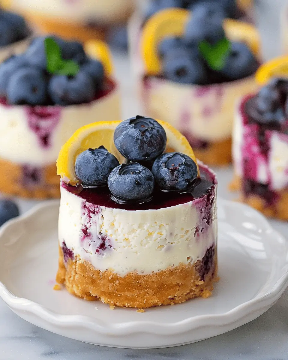 Juicy Mini Lemon Blueberry Cheesecakes: A Delightful Dessert Treat