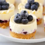 Juicy Mini Lemon Blueberry Cheesecakes