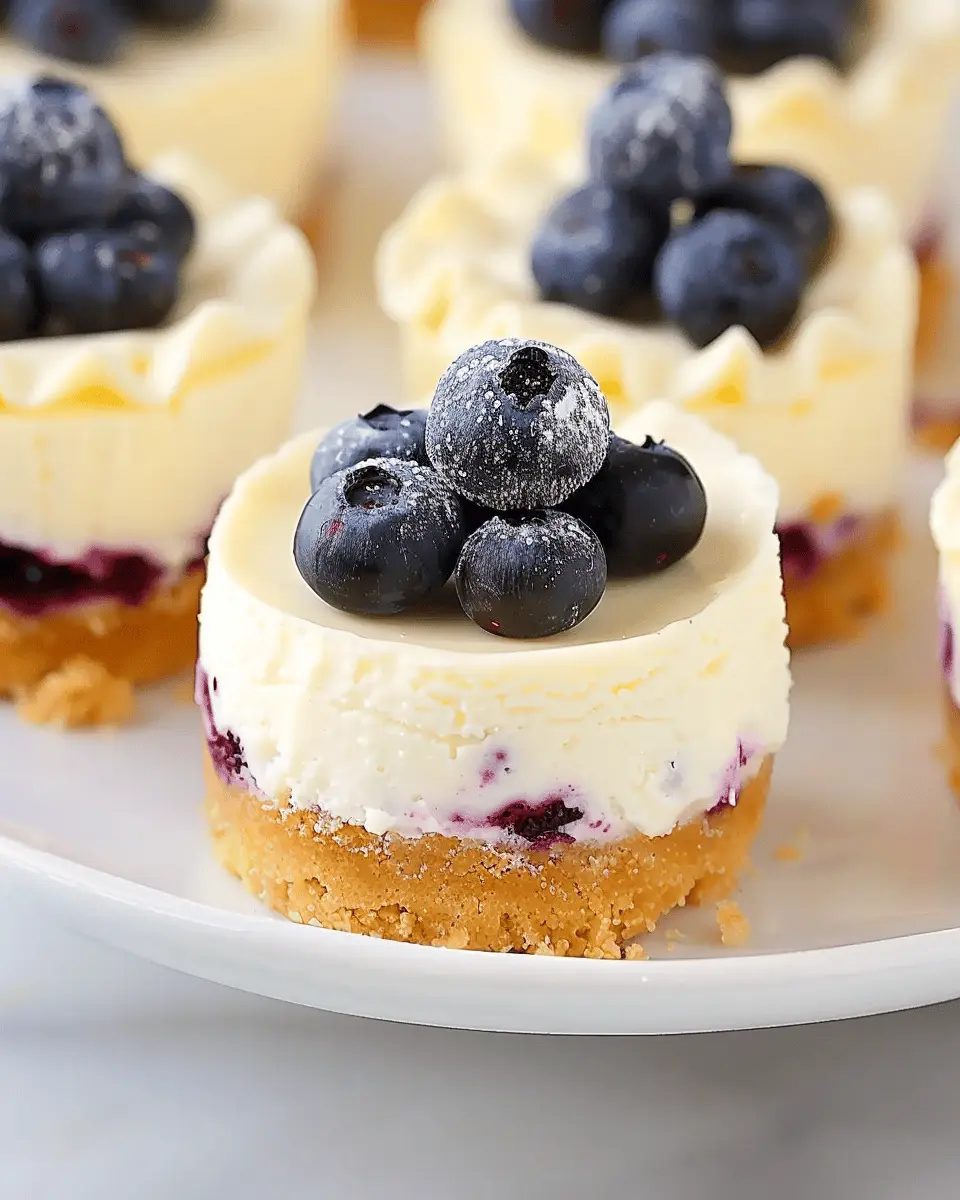 Juicy Mini Lemon Blueberry Cheesecakes: A Delicious Homemade Treat