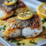 Lemon Garlic Butter Cod with Crispy Skin
