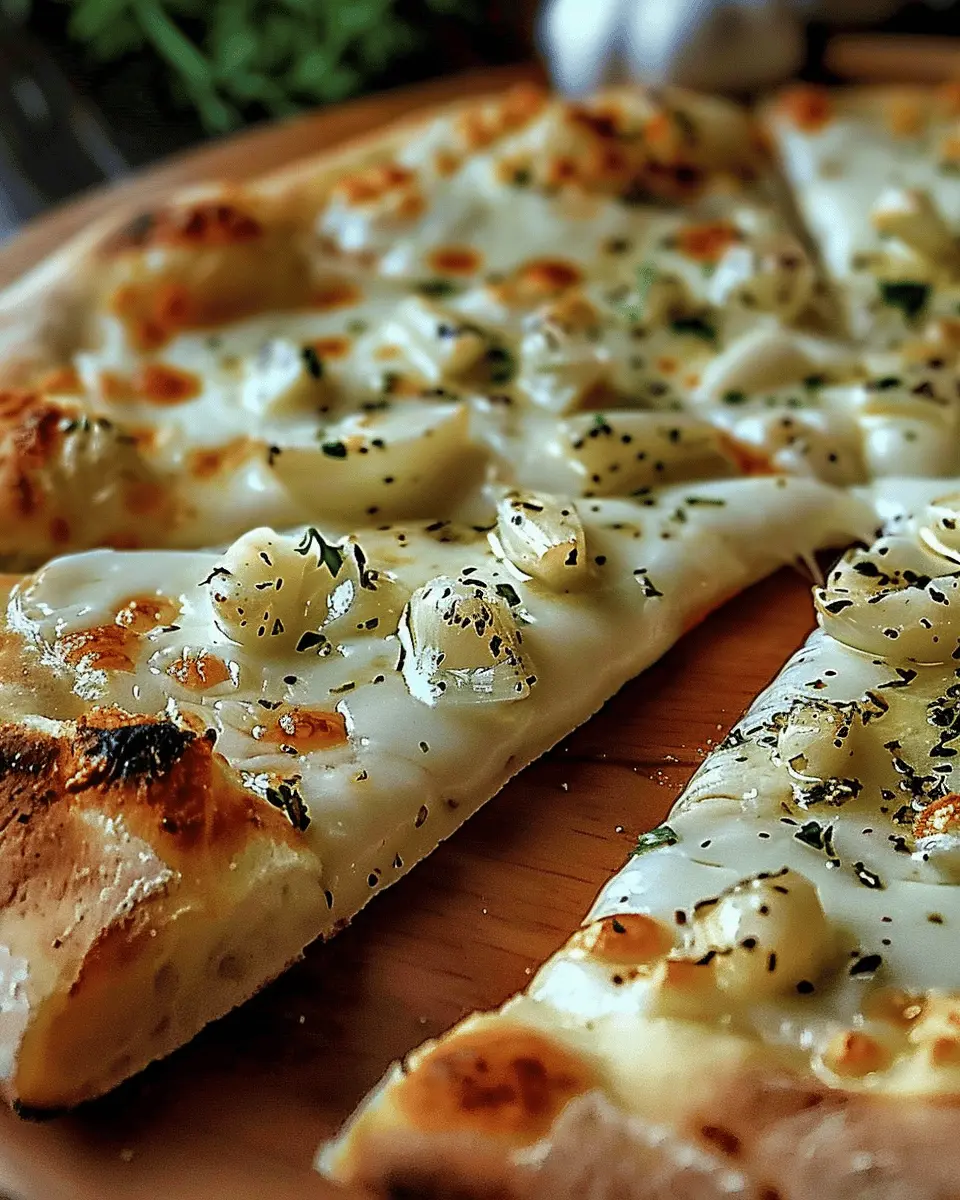 White Garlic Pizza: The Best Homemade Delight with Turkey Bacon
