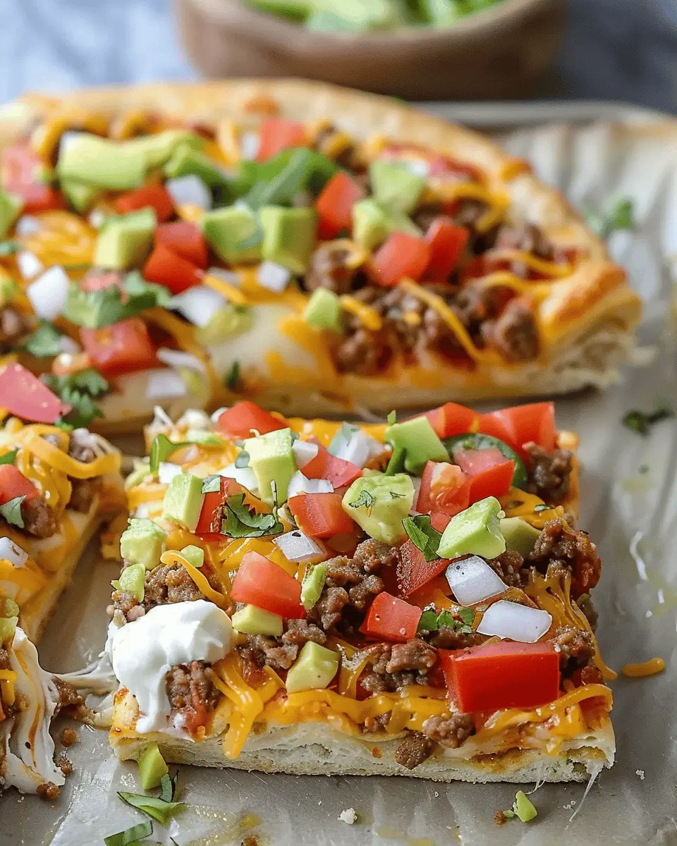 Easy Crescent Roll Taco Pizza: A Flavorful Twist with Turkey Bacon