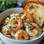 Shrimp Scampi Bowls with Garlic Bread