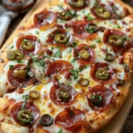 Delicious Hot Honey Flatbread Pizza