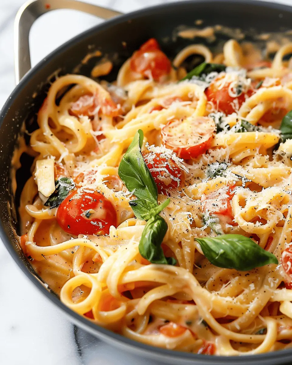 Creamy Tomato Basil Pasta with Turkey Bacon: A Simple Delight