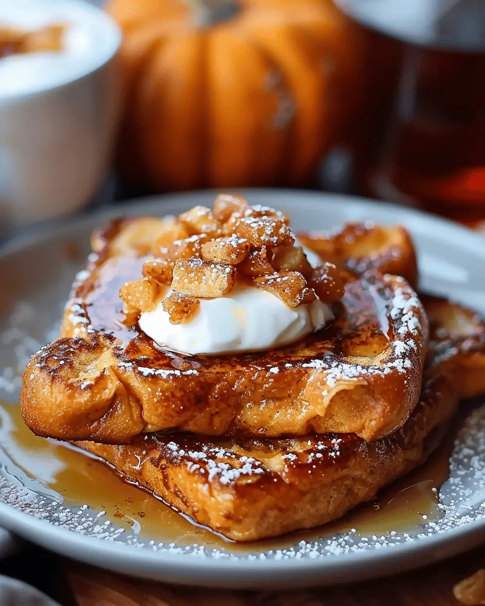 Pumpkin French Toast Breakfast: Easy Fall Recipe with Turkey Bacon