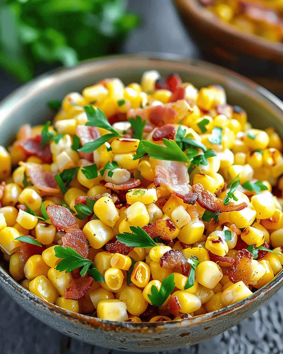 Fresh Corn and Turkey Bacon Side Dish for a Flavorful Twist