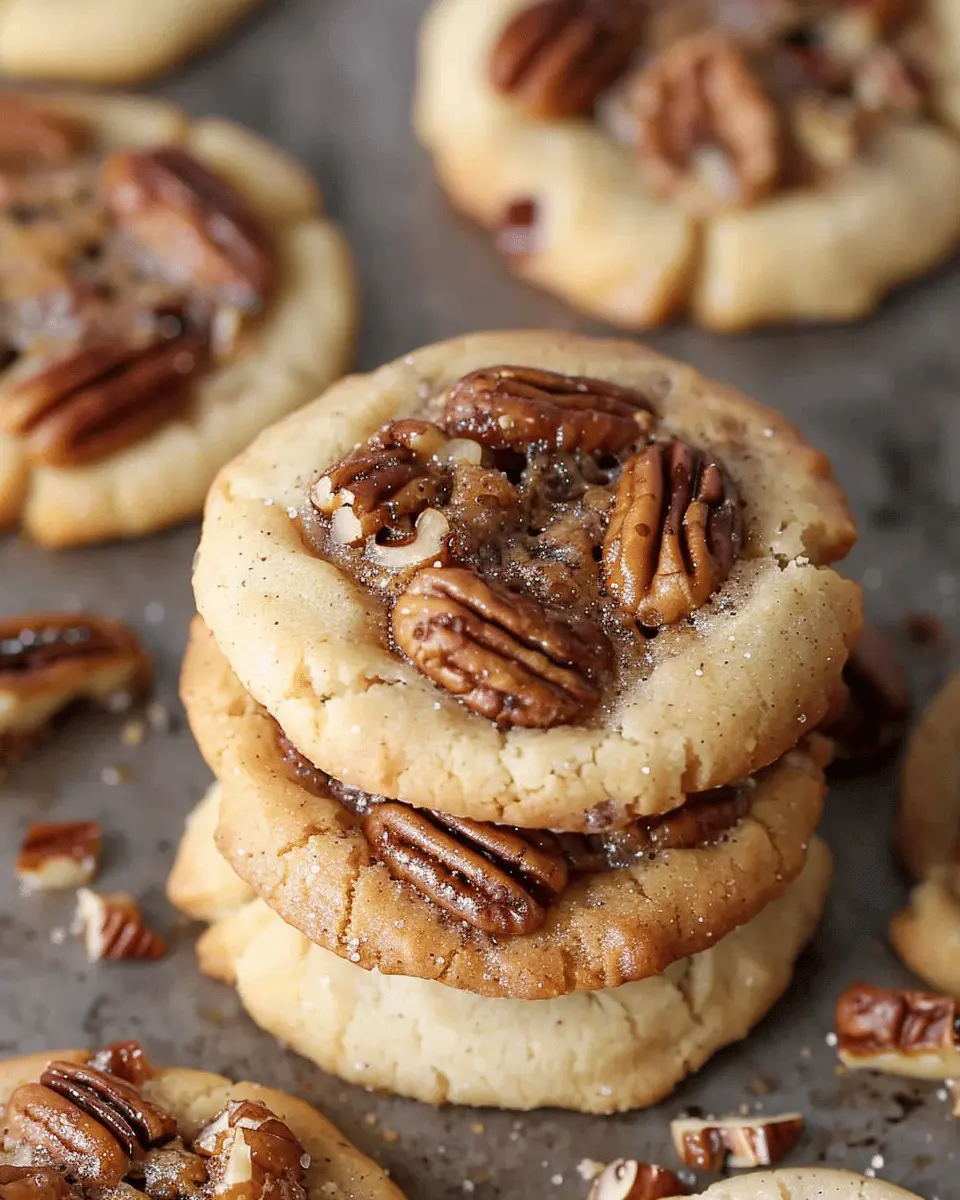 Crumbl Pecan Pie cookies with sugar cookies