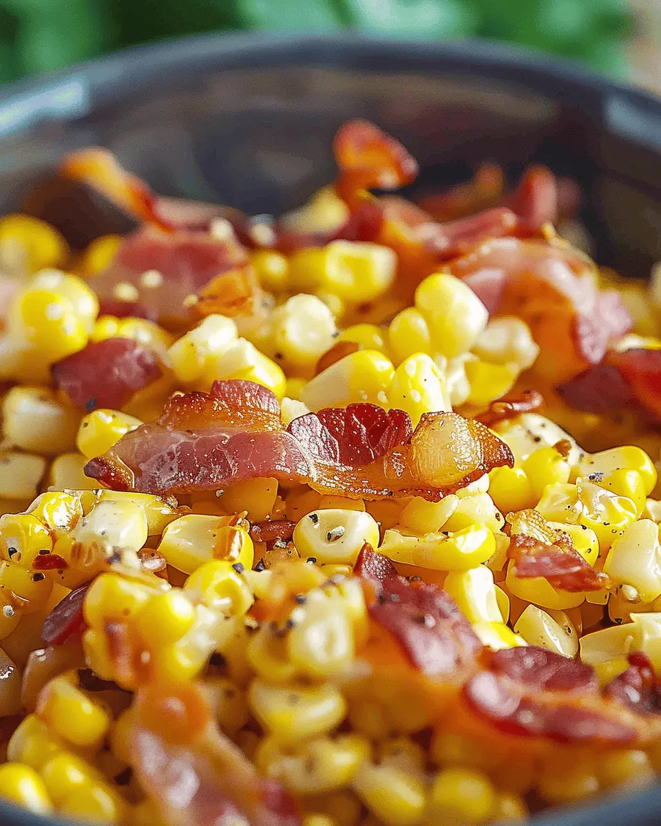 Fresh Corn and Turkey Bacon Side Dish for a Tasty Twist