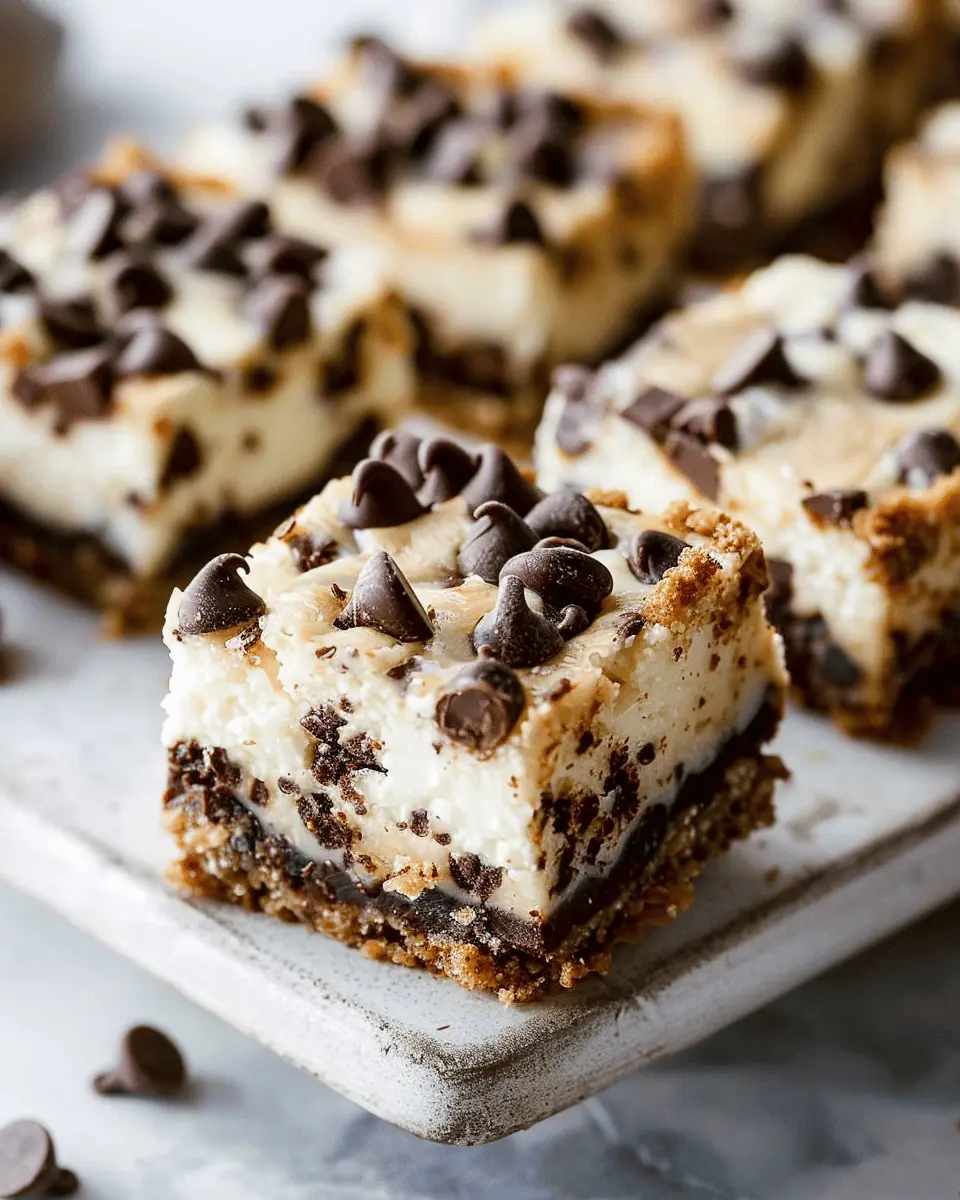 Chocolate Chip Cheesecake Bars