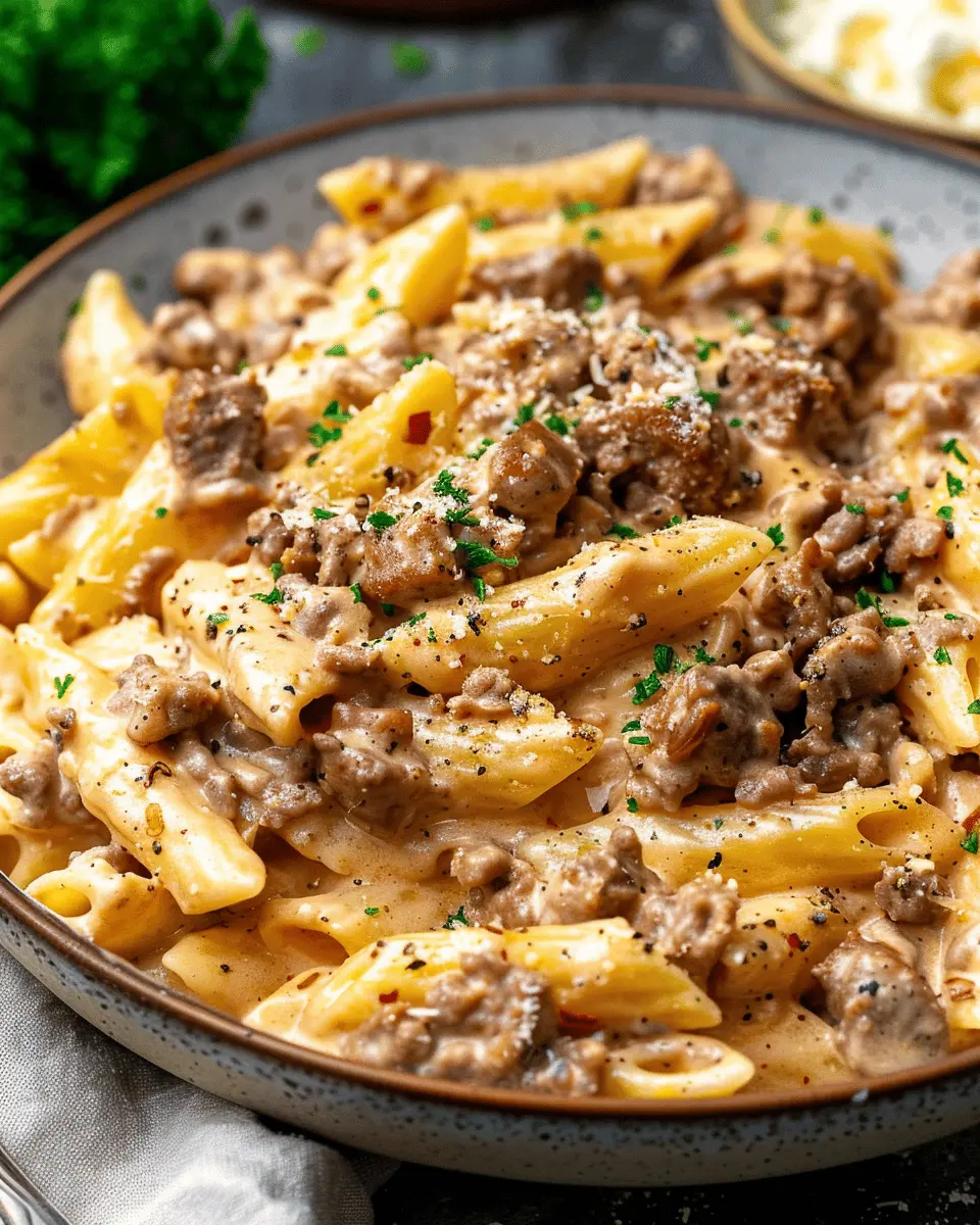 High Protein Creamy Beef Pasta Recipe for Quick Weeknight Dinners