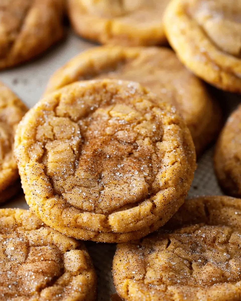 Chewy Pumpkin Snickerdoodle Cookies