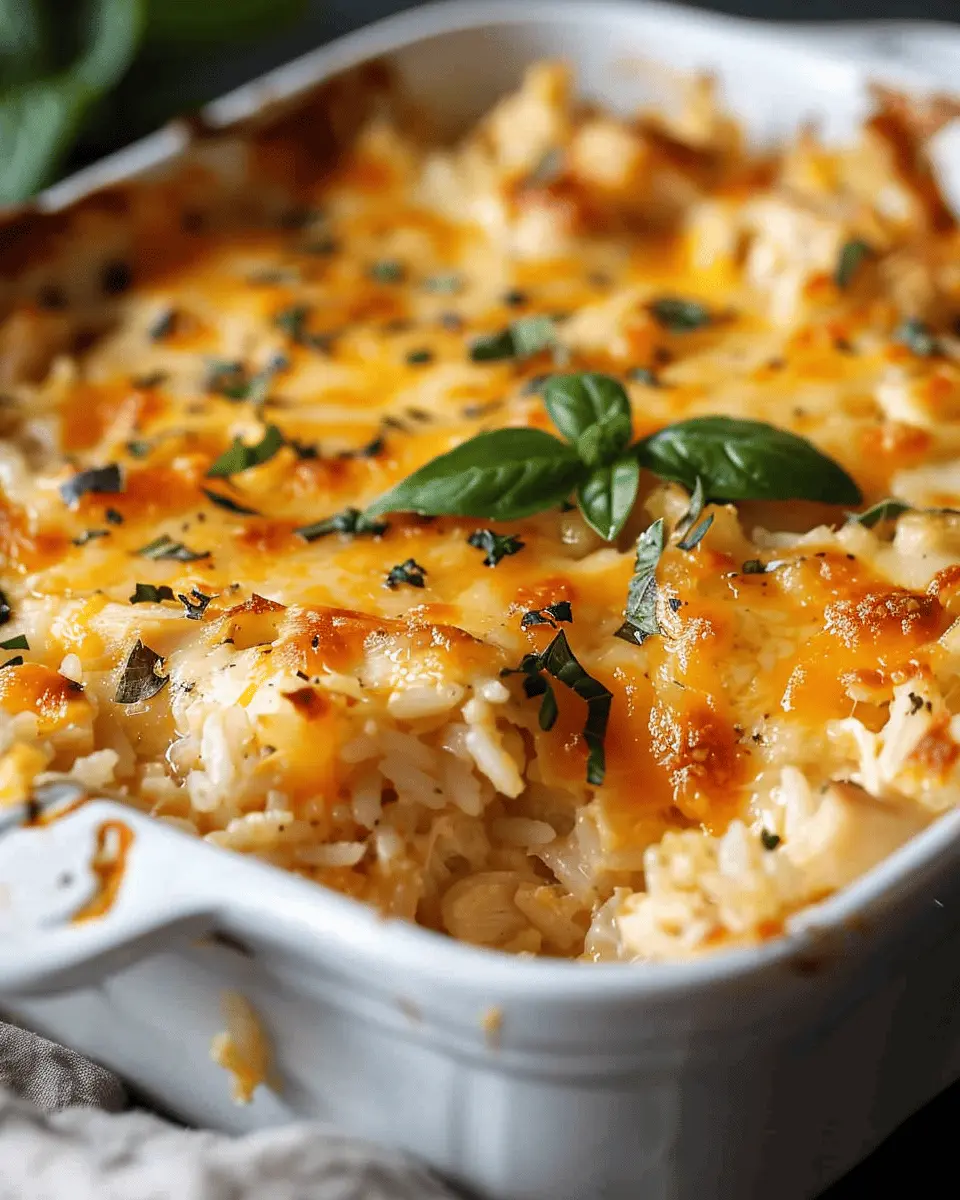 Cheesy Chicken and Rice Casserole