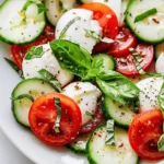 Fresh Cucumber Caprese Salad