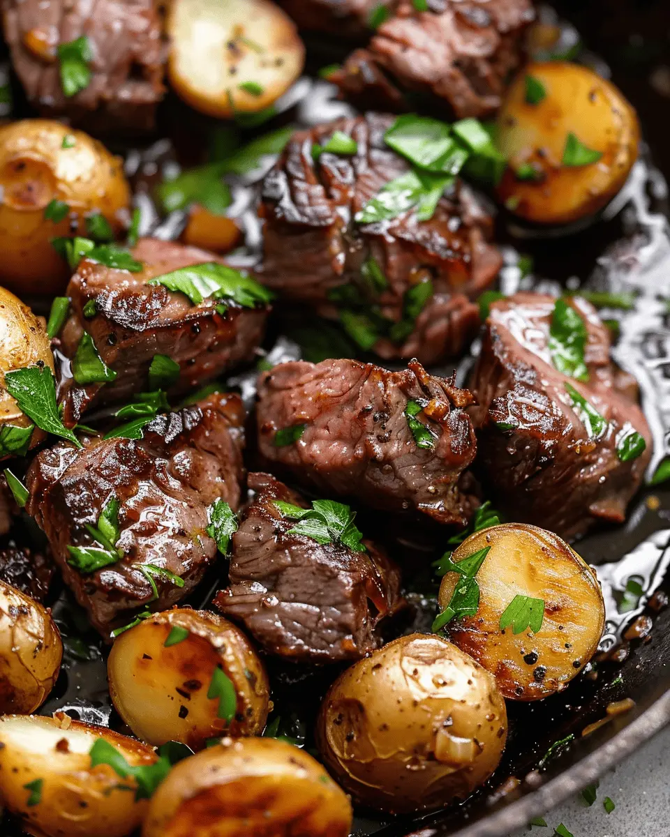 Garlic Butter Steak Bites and Potatoes: Easy and Indulgent Delight