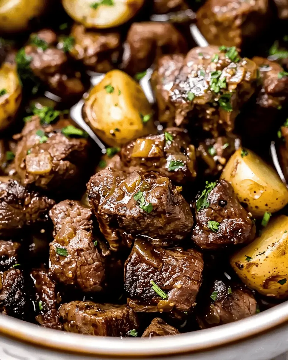 Crockpot Garlic Butter Beef Bites: Easy Comfort with Potatoes