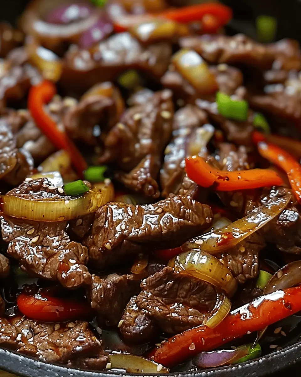 Sizzling Chinese Pepper Steak with Onions