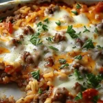 Cheesy Hamburger Rice Casserole