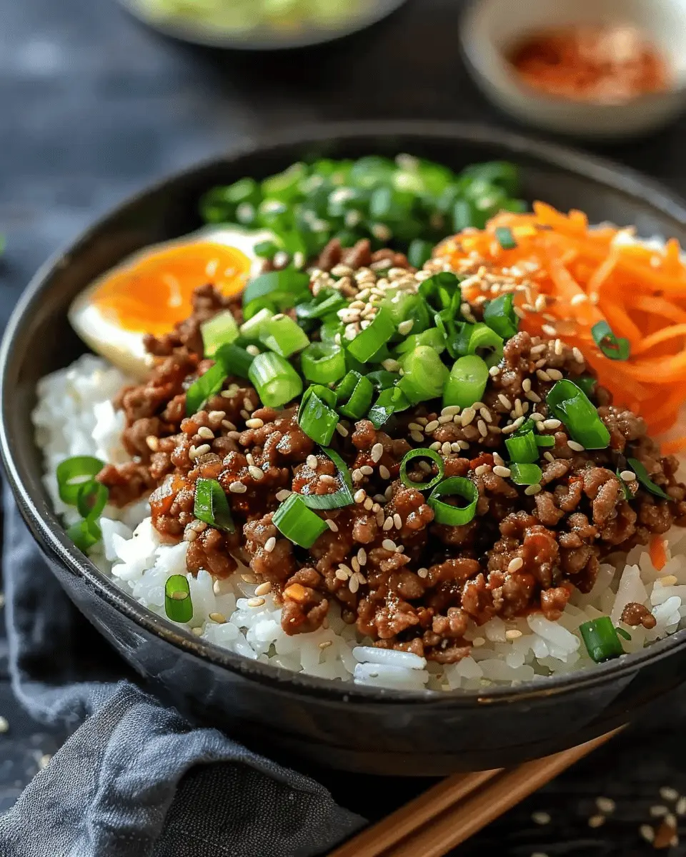 Delicious Korean Ground Beef Bowl: Quick & Easy Flavor Explosion