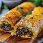 Easy Garlic Butter Beef Cheeseburger Rollups