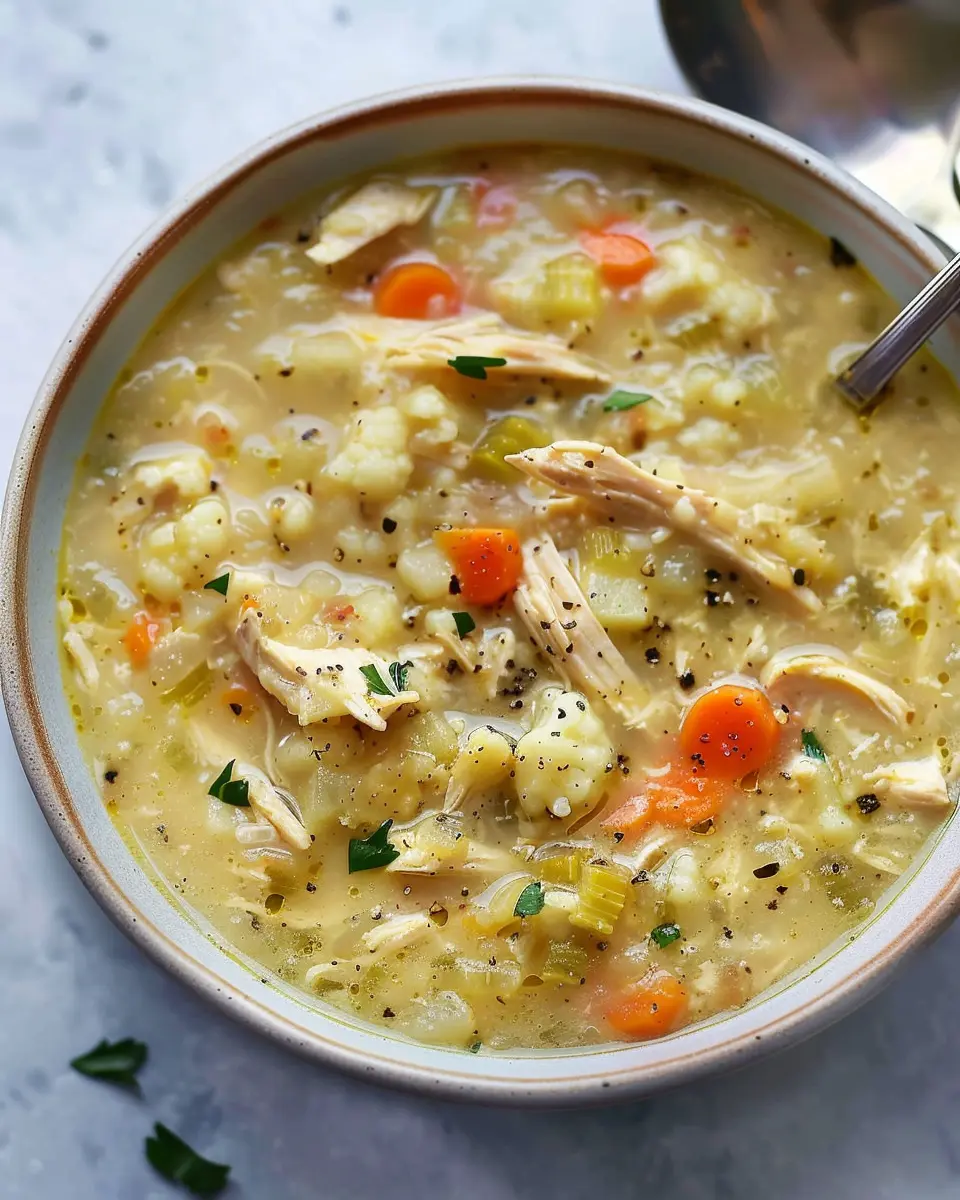 30-Minute Cauliflower Chicken Soup | Easy Anti-Inflammatory Recipe