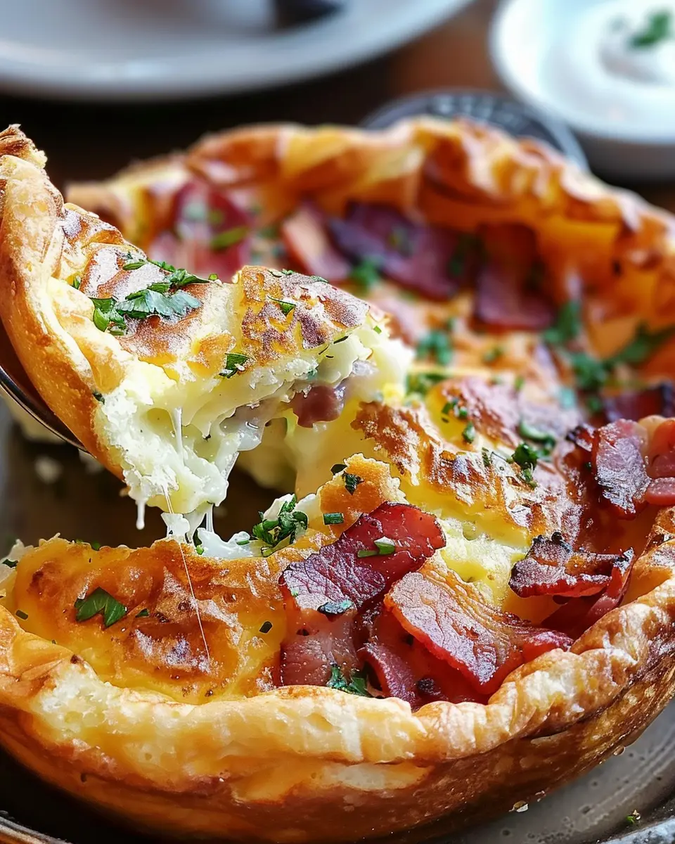 Savory Cheddar Turkey Bacon Dutch Baby: A Delightful Indulgence