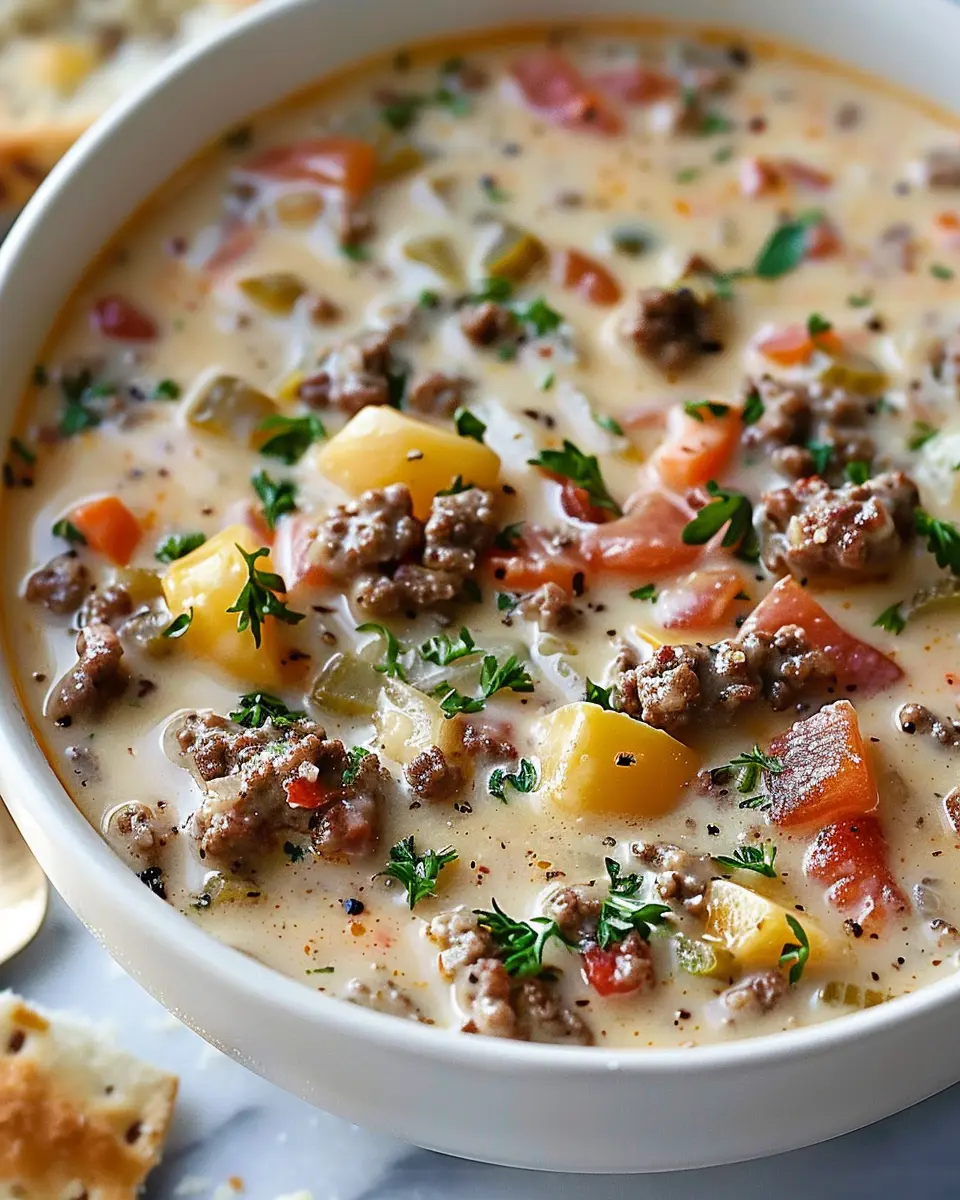 Easy Cheeseburger Soup Recipe: A Comforting and Hearty Delight