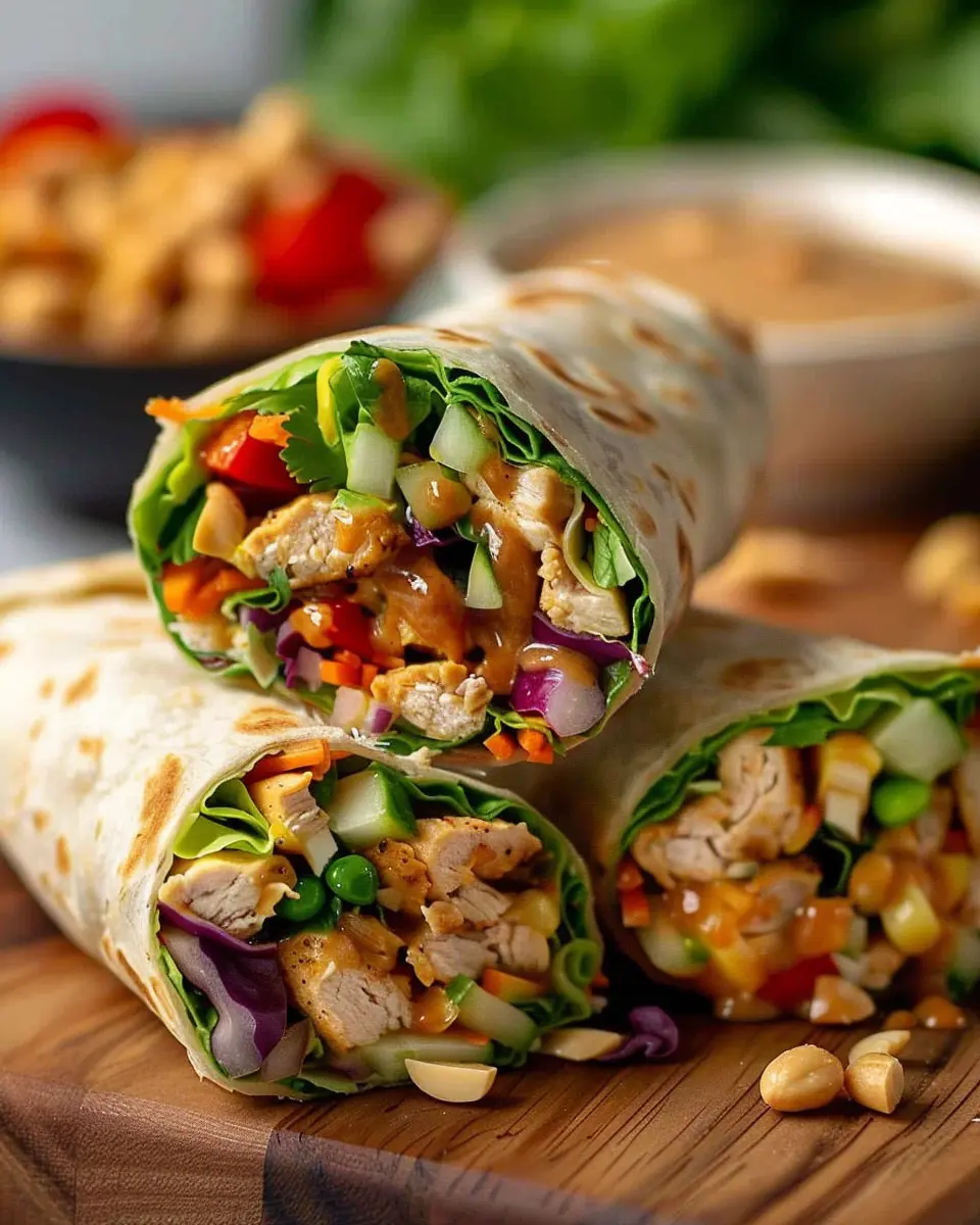 Thai Peanut Chicken Wraps: Easy Recipe for Flavorful Home Cooking