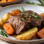 Dump and Go Crockpot Rump Roast with Root Vegetables