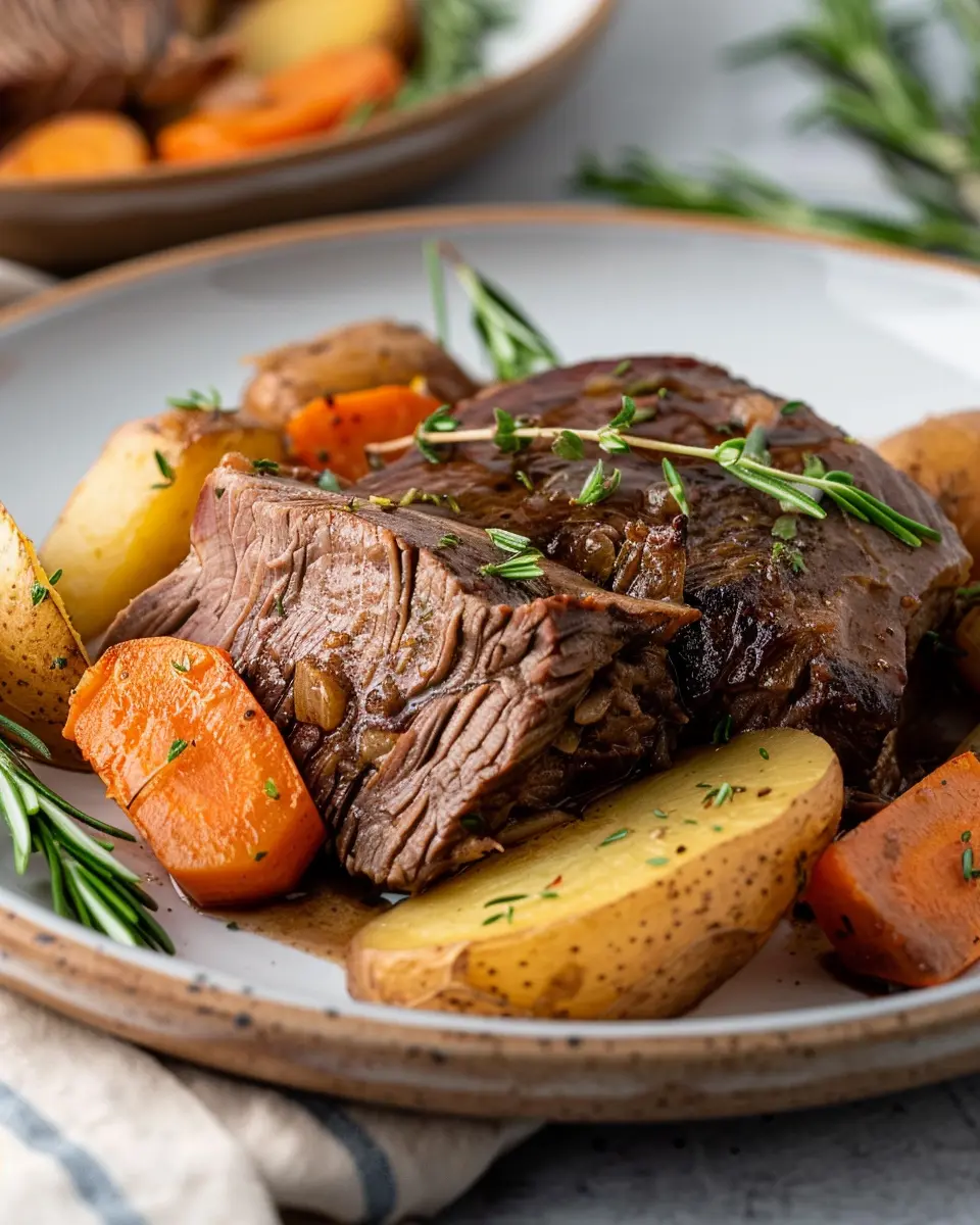 Dump and Go Crockpot Rump Roast with Root Vegetables