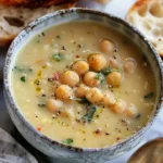 Easy Garlic Chickpea Soup