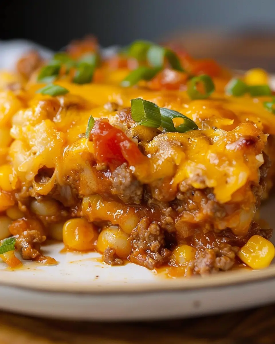 Easy Cowboy Casserole with Turkey Bacon and Chicken Ham Delight