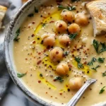 Easy Garlic Chickpea Soup