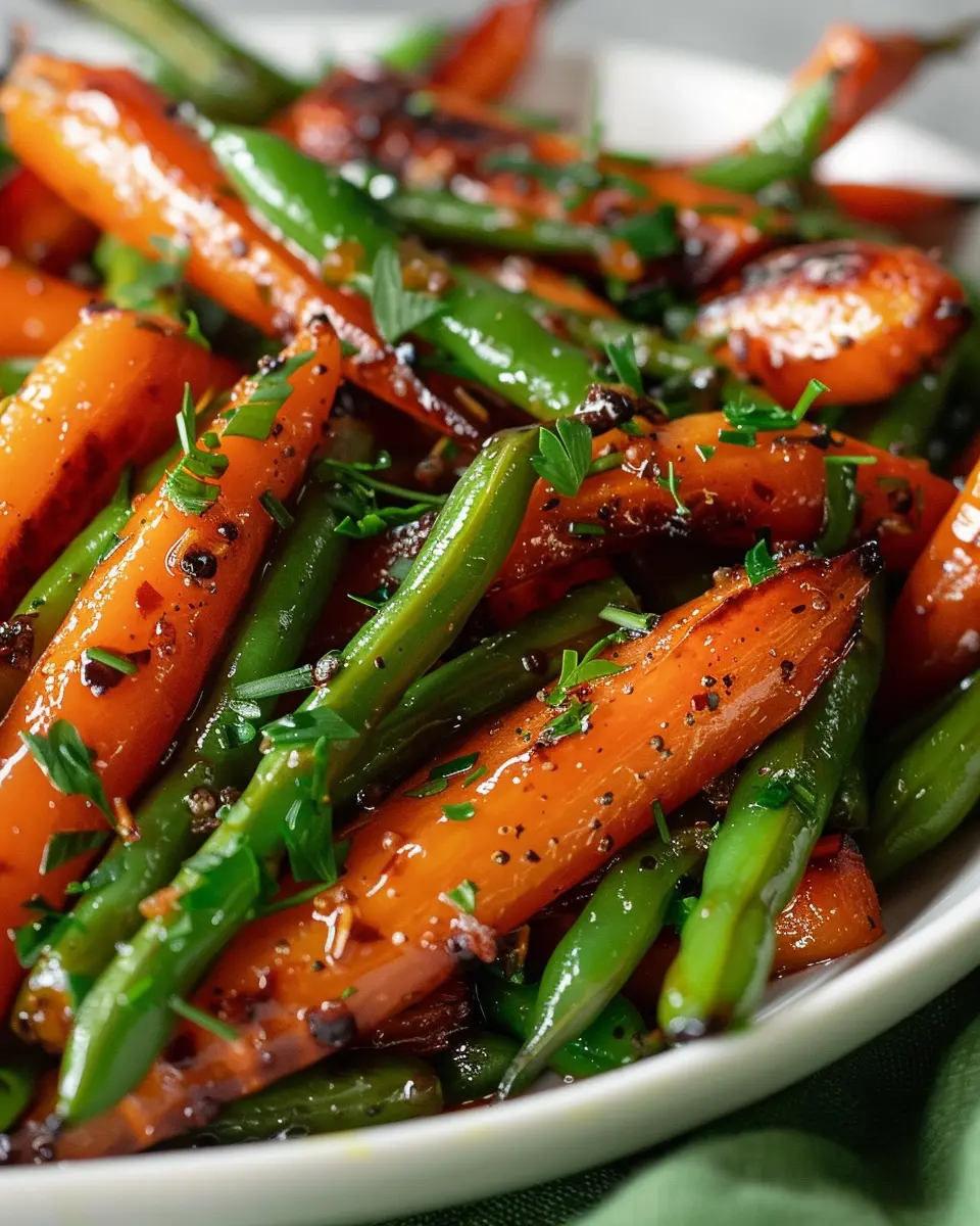 Honey Glazed Carrots &amp; Green Beans: Easy, Sweet Side Dish Delight
