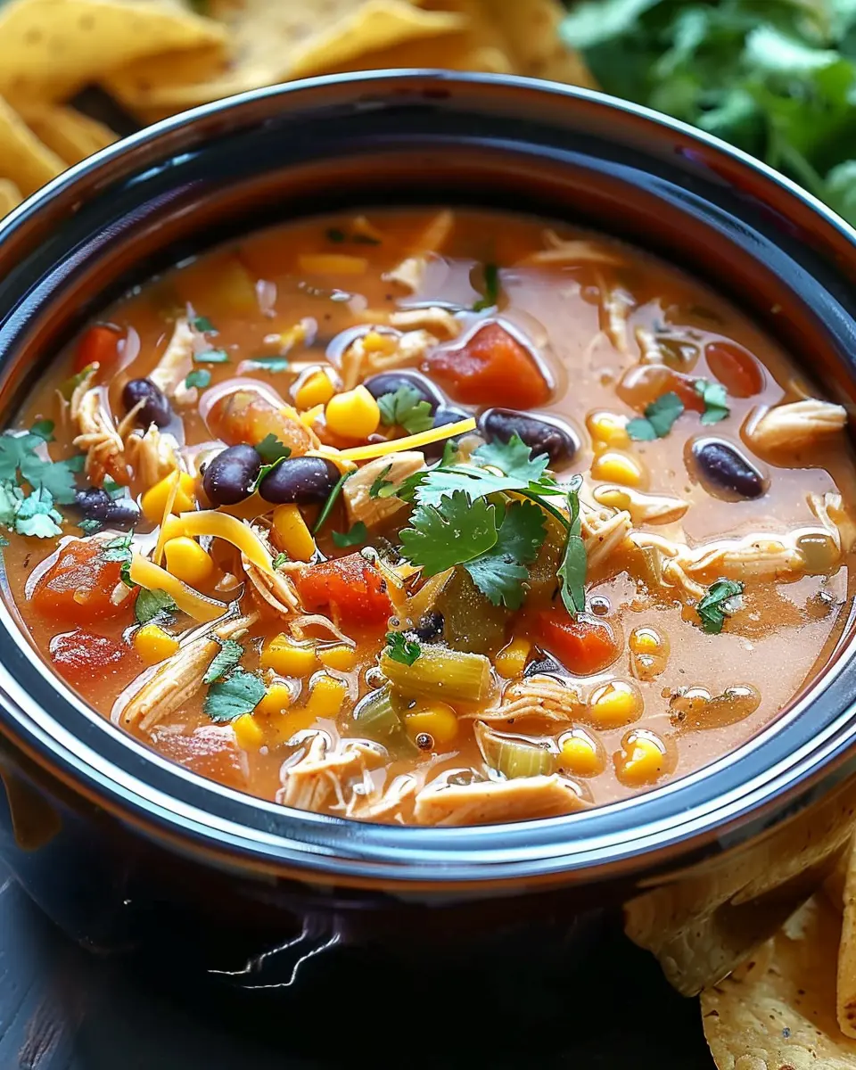 Crockpot Chicken Tortilla Soup: Easy Comfort Food Delight