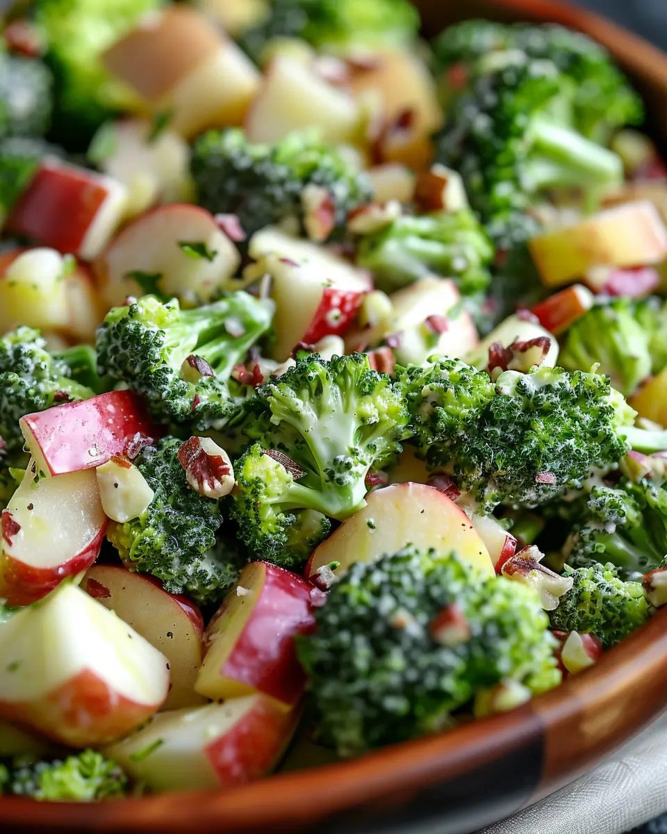 Honeycrisp Apple Broccoli Salad with Turkey Bacon Delight