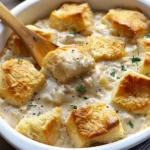 Easy Biscuits & Gravy Casserole